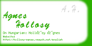 agnes hollosy business card